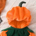 thumbnail image 5 of CUZIBR Baby Boy Halloween Girl Fuzzy Pumpkin Onesie Animal Romper Jumpsuit Hooded Zip Up Long Sleeve Cozy Trick or Treat Clothes,Orange,2-3 Years, 5 of 8