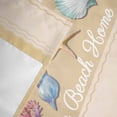 thumbnail image 4 of Window Valance for Kitchen,Marine Theme Coral Conch Starfish Rod Pocket Curtain Valances Short Curtains Drapes Panel,Ocean Shell Pearl on Yellow Window Treatment Topper for Living Room Bathroom, 4 of 9