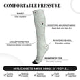 thumbnail image 3 of Lsque Retro Snake Pattern Sport Compression Socks for Men & Women 15-20 mmHg Knee High Nurse Pregnant Running Medical and Travel Athletic, 3 of 6