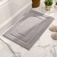 thumbnail image 1 of CJC Bathroom Rug - Ultra Soft Non Slip Bath Rug - Absorbent Bath Mat (Gray, 16" x 24"), 1 of 8
