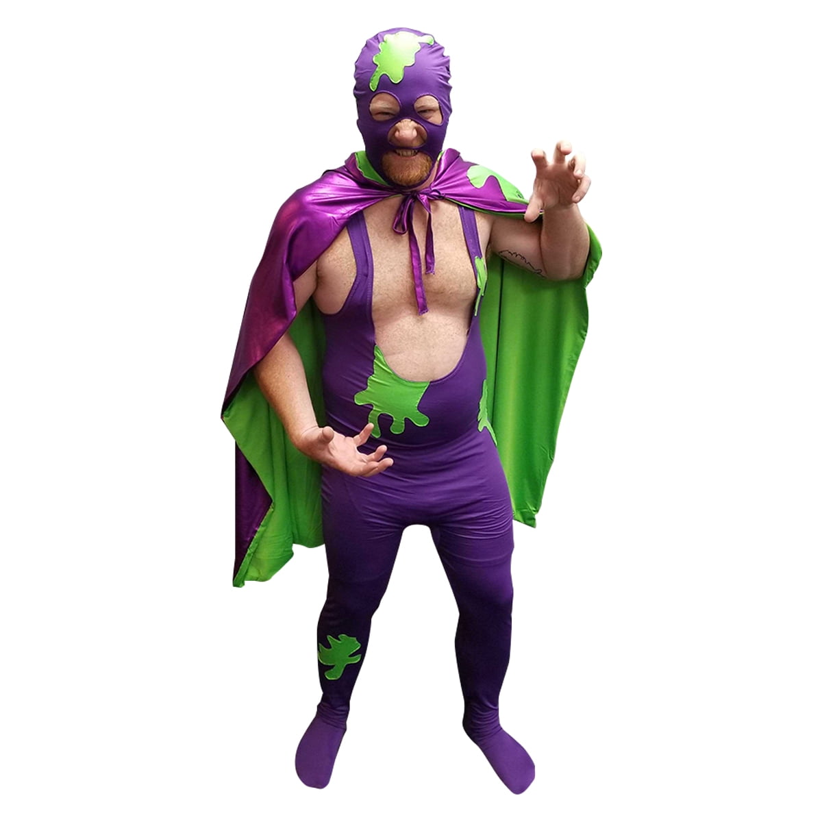 The Revolting Blob Costume Billy Madison Principal Anderson Wrestler Singlet Pro Wrestling Max Purple 90s Movie Halloween Body Suit Gift