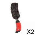 thumbnail image 1 of 2xCushion Cepillo para El Cabello Peine de Cepillo Desenredante Peine para Salón Hogar Rojo , 2 piezas, 1 of 6