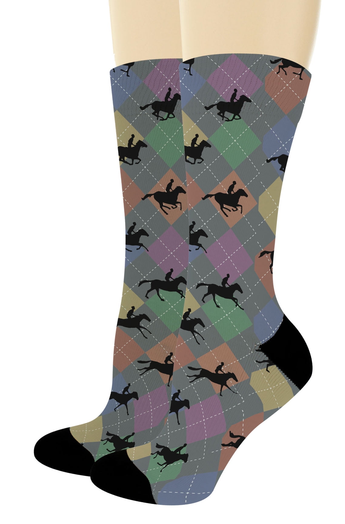 Great Dane Dog Gray Zigzag Pattern Men-Women Adult Ankle Socks