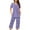 Purple, variant on yievot Womens Capri Pajama Sets Loungewear Short Sleeve Top with Capri Pants Soft Pjs 2 Piece Sleepwear Lounge Sets