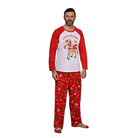 

Christmas Family Holiday Pajamas Matching Deer Christmas Tops Pants Sleepwear L Mom