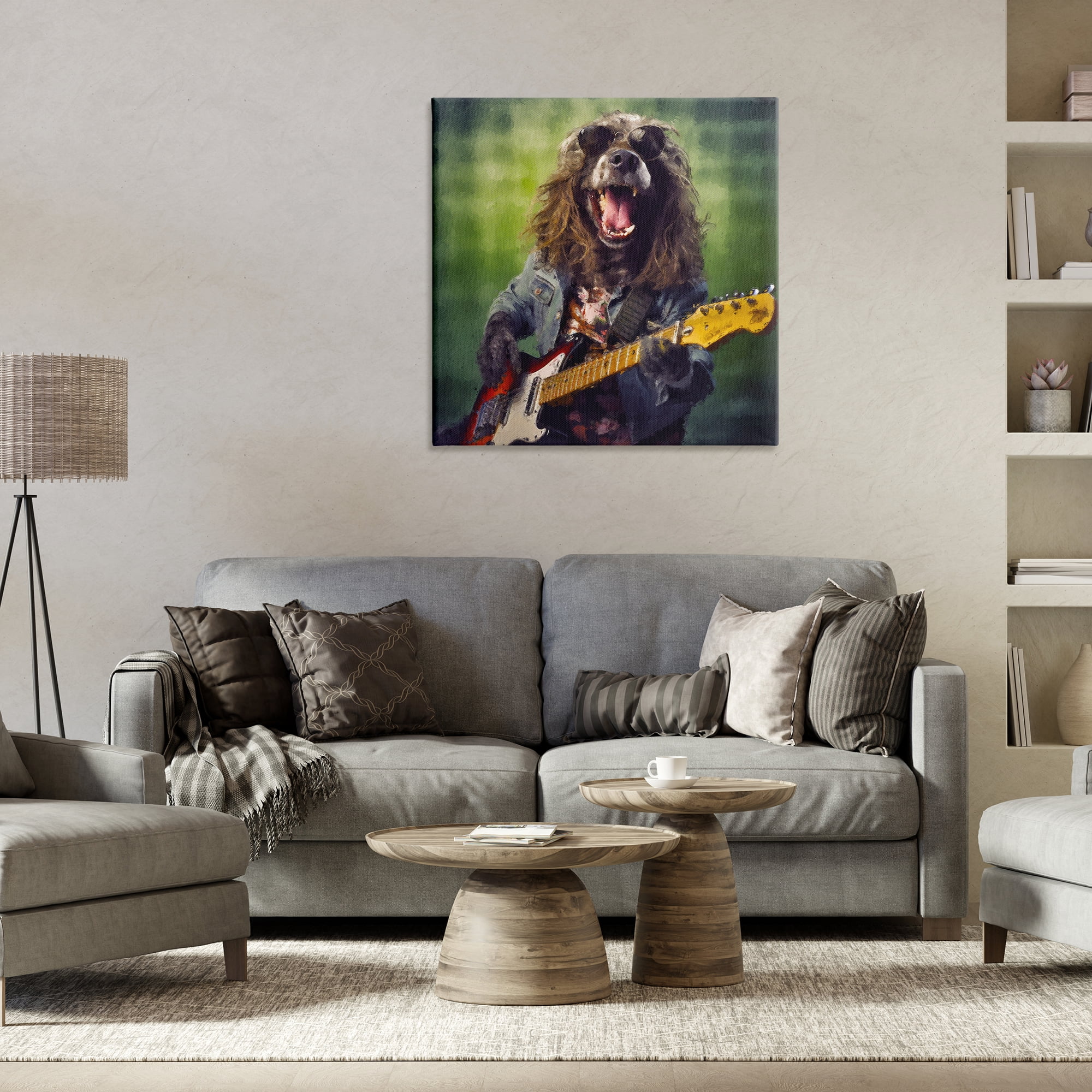 Musician Mutt Halen Canvas Wall Art, design by Sean Parnell