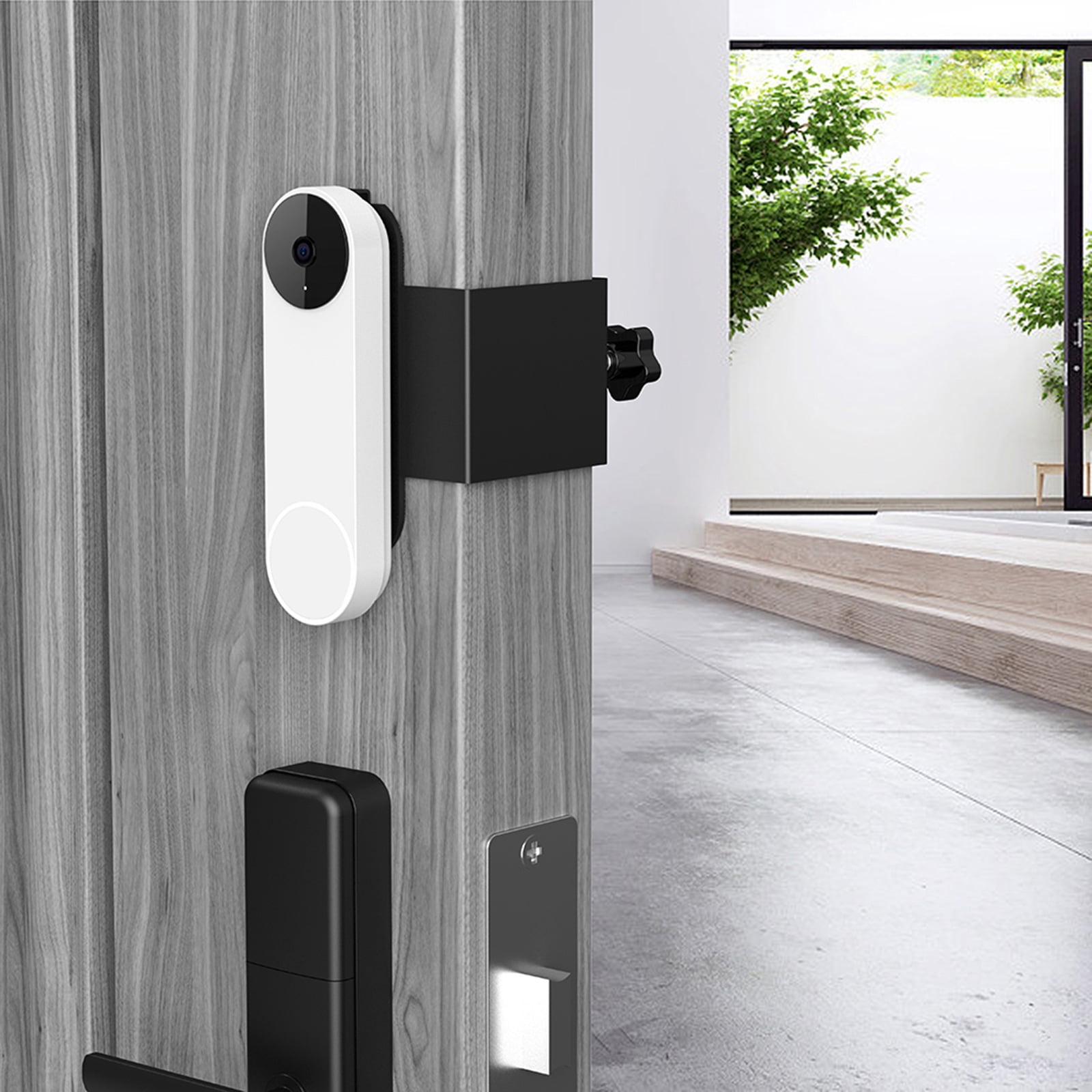 Anti-Theft Doorbell Holder No-Drilling Doorbell Door Mount for Home Apartment Office Security