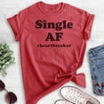 thumbnail image 2 of Single AF #Heartbreaker Shirt, Unisex Women's Shirt, Single Shirt, Breakup Shirt, Divorce Shirt, Heather Red, Small, 2 of 6