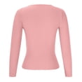thumbnail image 4 of Womens Knitted Ribbed Fall Sweaters, Long Sleeve Pullover for Women Fashion Slimming Fit Solid Color V Neck Sweater Tops, 4 of 5