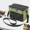 thumbnail image 4 of Draagbare Hamster Carrier Pouch Schoudertas met Verwijderbare Mat Cavia Reistas Green, 4 of 8