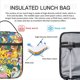 thumbnail image 3 of Bolsa de almuerzo con dibujos animados, lonchera reutilizable, lonchera bento, bolsa de picnic caliente y fría para la oficina y al aire libre, 3 of 7