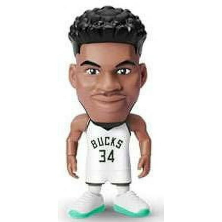 5 Surprise NBA Ballers Series 1 Giannis Antetokounmpo Figure (White Home Jersey, Comes with Court Base, Sticker, Card & Ball) (No Packaging)