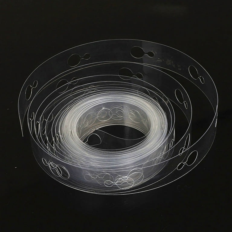 Farfi Balloon String Transparent Flexible Plastic Rolls Balloon Tape Strips  for Birthday (5M 410 Holes) 