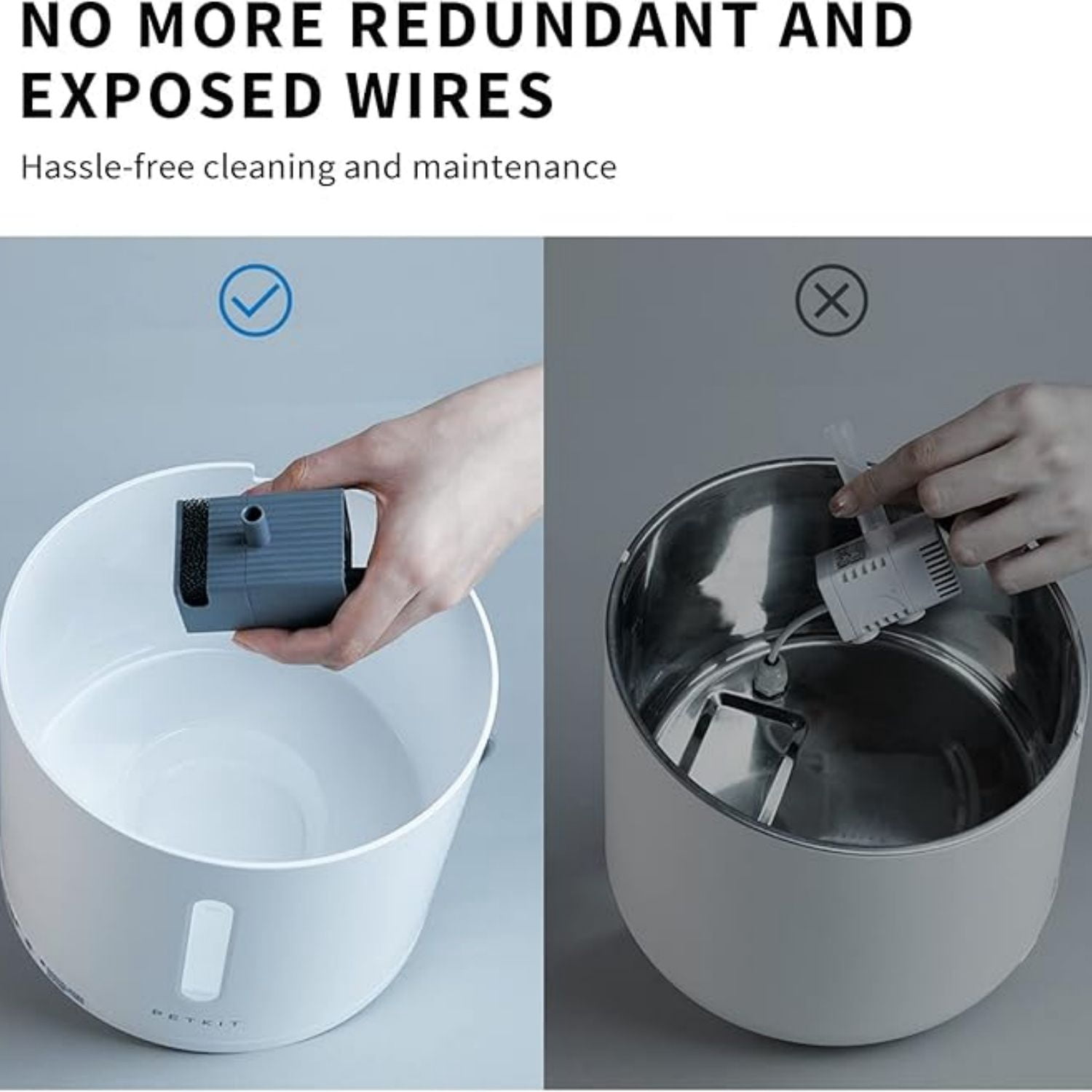 Solo 2 Cat Water Fountain with Pump, Ultra Quiet 70oz/2L Pet Water Fountain for Cats and Dogs Inside, 3 Working Modes, Visualization Window, (App Control)