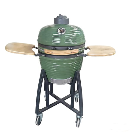HR Kamado Smoker Ceramic Charcoal Grill 20 inch Hunter Green