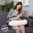 thumbnail image 3 of Boppy Nursing Pillow - Ergonomic Bottle & Breastfeeding Pillow, Higher, Firmer & Larger, Water-Repellent with Washable Premium Fabric Cover, Baby Safety Alliance Verified - Boucle Oatmeal, 3 of 11