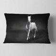 thumbnail image 2 of Designart Isolated Black Horse on Black - Animal Throw Pillow - 12x20, 2 of 5