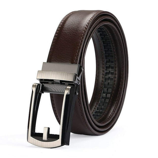 YOPTOP X New Style Comfort Click Belt for Men Automatic Adjustable Perfect Fit Belt Black 47inch Black,brown