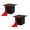 Red, variant on Graduation Cap Shaped Gift Boxes With Tassels, 2 Pieces Candy And Snack Packaging Cardboard Containers For Party Favors
