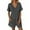 Dark Gray, variant on Women's V Neck Cotton Linen Jumpsuit with Pocket, Short Sleeve Back Zipper Romper, Casual Summer Jumpsuit for Beach Vacation, Streetwear and Daily Wear-Green