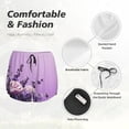 thumbnail image 4 of Daiia Lavender Roses Arrangement Pattern Women's 2 in 1 Running Shorts - Lightweight Athletic Workout Gym Yoga Shorts Liner with Phone Pockets-X-Large, 4 of 7