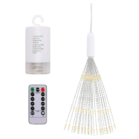 1 Set Guirlande Lumineuse Feu d'Artifice Pissenlit Décoration Extérieur Cour