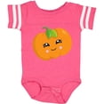 thumbnail image 3 of Inktastic Halloween Pumpkin, Trick or Treat, Smiling Pumpkin Boys or Girls Baby Bodysuit, 3 of 5