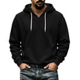 thumbnail image 6 of Yutgune Men's Basic Pullover Hoodie, Plain Solid Long Sleeve Hooded Sweatshirt for Casual Everyday Wear, 6 of 7