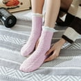 thumbnail image 5 of 3PCS Women Autumn Winter Cute Solid Color Coral Fleece Socks Warm Socks, 5 of 9