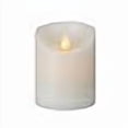 thumbnail image 3 of Restaurantware-3.2 x 4 Inch Flameless Pillar Candles, 10 Programable LED Pillar Candles - Dancing Flame, For Weddings, And Parties, White Real Wax Battery Pillar Candles, Remote Sold Separately,, 3 of 4