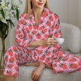 thumbnail image 6 of Uemuo Strawberry Pattern Womens Pajama Sets,PJ Set for Women,Pajamas for Women Logo,Long Sleeve Pajama Set for Women,Soft Long Sleeve Top With Pants-Small, 6 of 9