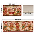 thumbnail image 3 of Christmas Kitchen Rugs Set of 2, Christmas Gingerbread Man Kitchen Mats Indoor Home Decor 17x29 & 17x47 inch, 3 of 7