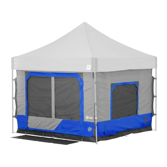 E-Z Up® Camping Cube™ 6.4, Outdoor Camping Cube Converts to 10" Straight Canopy Tent, Royal Blue