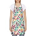 thumbnail image 2 of Naloa 1Pack Adjustable Bib Apron Waterdrop Resistant Cooking Kitchen Aprons for Women Men Chef, Colorful Spots Print, 2 of 5
