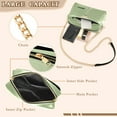 thumbnail image 3 of FORMRS Women Crossbody Purse with Chain Strap Vegan Leather Shoulder Handbag, Light Green Martini, 3 of 7
