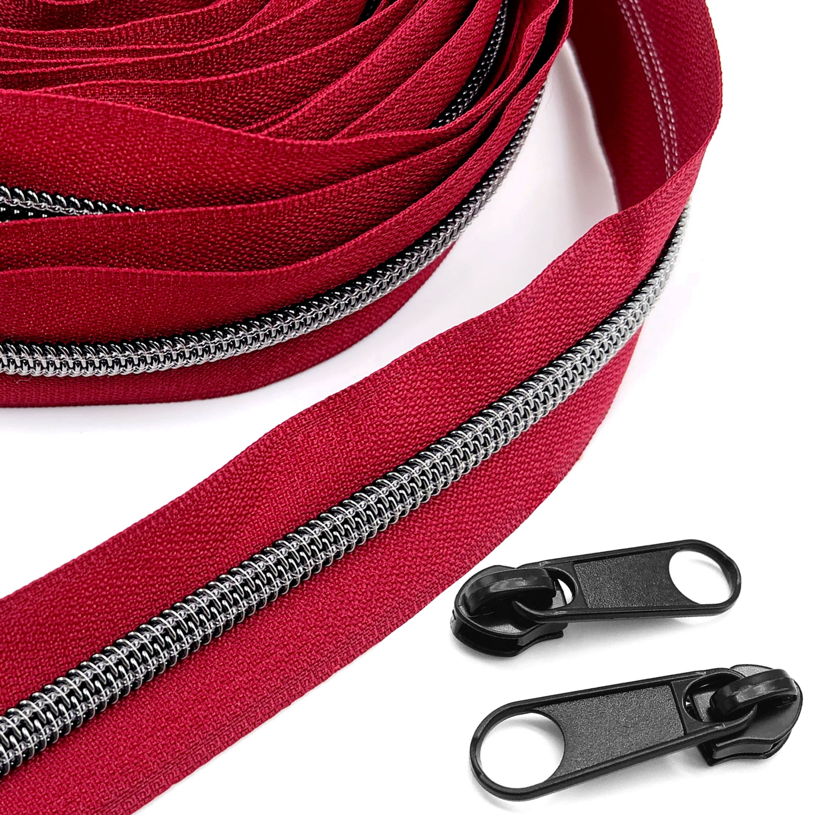YIXISBest Metallic Nylon Coil Zippers 5 10 Yards Sewing Zippers Bulk