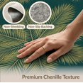 thumbnail image 6 of ODIKA 2'x3' Washable Throw Rug Non-Slip, Low Profile, Flatwoven, Easy Care Mirrored Botanical Motif Palm Leaves With Classic Border Accents for Hallway, Study Room, 6 of 7