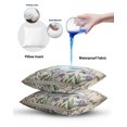 thumbnail image 6 of Waterproof Outdoor Throw Pillows with Inserts 12"x20" Set of 2,Spring Flowers Decorative Pillowcases for Couch,Vintage Floral Leaves Birds Pastoral Botanical Pillow Covers for Sofa Living Room, 6 of 8