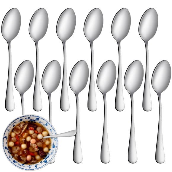 Juego de cucharillas WISKEMA, 12 piezas, cubiertos de acero inoxidable