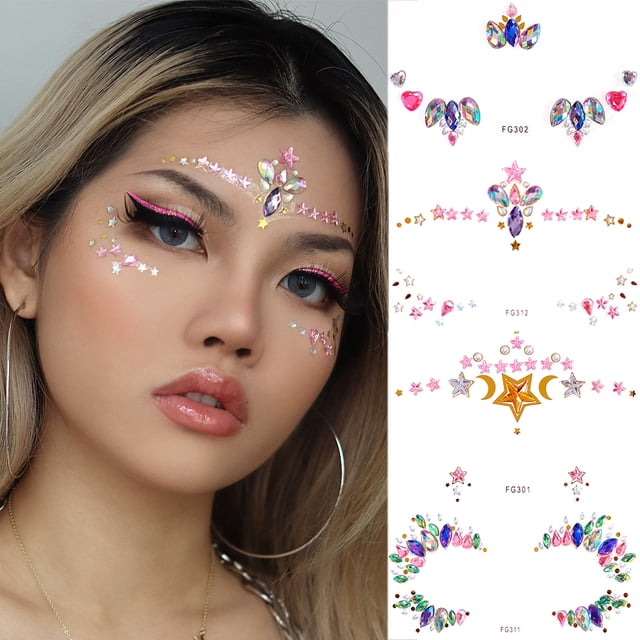Cara diamante maquillaje arte pegatina tatuaje fiesta maquillaje herramienta Sincero Electrónica