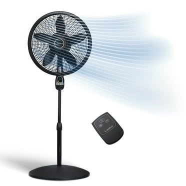 Lasko Cyclone 18" 3-Speed Oscillating Remote Controlled Pedestal Fan, Black, 1843, New