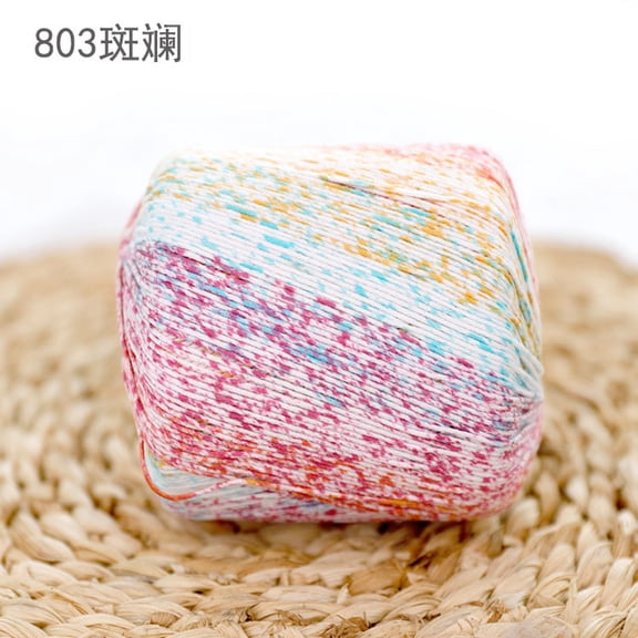 XmhyTop-A 80g Multicolor Crochet Thread Premium Cotton Thread for Detailed Handwork, Versatile Threadart Crochet Supplies,Multicolor 03