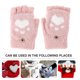 thumbnail image 3 of Warm Knitting Gloves 1Pair Pink Women Mitten with Durable Elasticity and Faux, 3 of 3