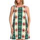thumbnail image 1 of Balery Christmas Snowflakes Plaid Vestidos de verano para mujer con estampado: vestido holgado sin mangas, vestido playero informal y cómodo para días calurosos., 1 of 7