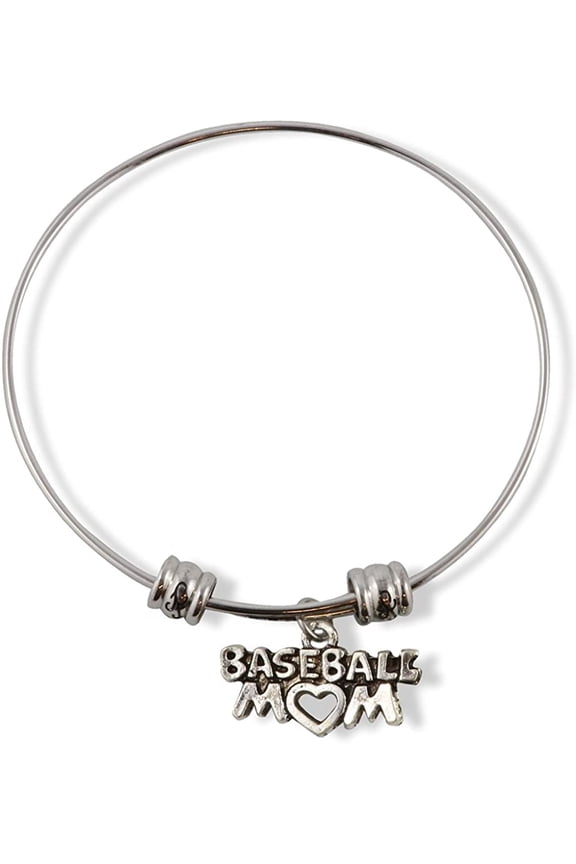 Baseball Mom Fancy Charm Bangle