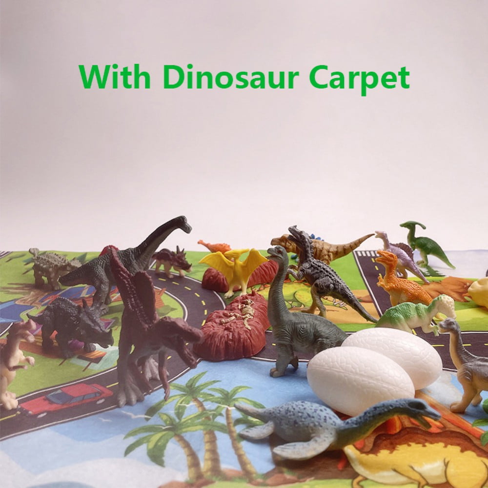 30" x 27" Baby Dinosaur Toy Game with Play Mat, Perfect Educational Realistic Dinosaur World