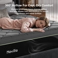thumbnail image 6 of Novilla PoemEase 14 Inch Queen Size Cooling Hybrid Mattress, Graphene Fabric, Gel Memory Foam, Temperature Balance, Full-Body Support, Pocket Springs, Reinforced Edges, 6 of 19