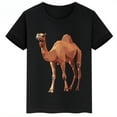 thumbnail image 3 of Ropa infantil con estampado de dibujos animados de camellos, camisetas negras de manga corta de verano para niños, camisetas de algodón personalizadas para niños y niñas, 3 of 5