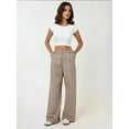 thumbnail image 2 of High Waist Pleated Wide Leg Pants, 2 of 6