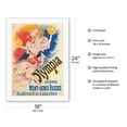 thumbnail image 2 of Olympia Music Hall Paris France - formally known as the Montagnes Russes - Vintage French Advertising Poster by Jules Chéret c.1898 - Bamboo Fine Art 290gsm Paper Print (Unframed) 18x24in, 2 of 4